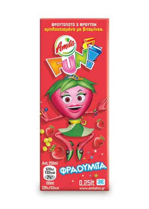 Amita Fun Φράουλα 0.25lt
